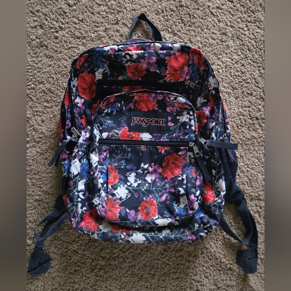 Jansport Dark Floral Backpack